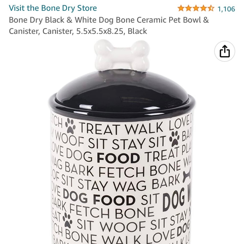 Dog treat glass container